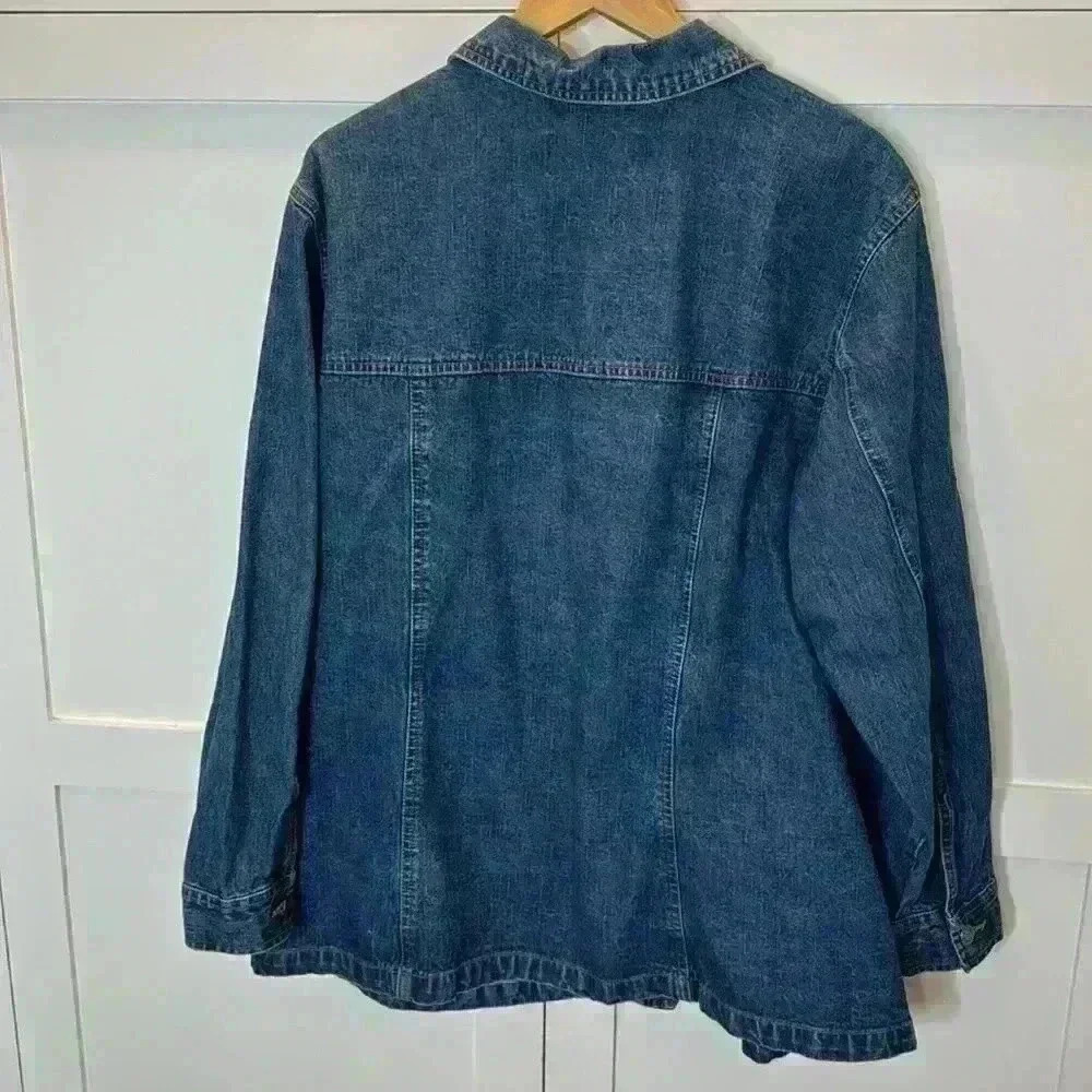 Havana Jacks cafe Dark Blue Jean Jacket Sz: 2X - Picture 11 of 13